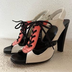 RARE! Prada lace up heels